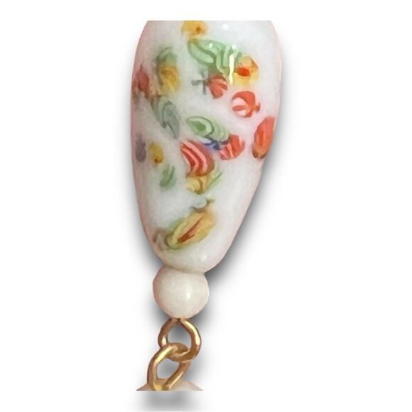 VINTAGE 1950s White with abstract floral designs - Picture 7 of 13